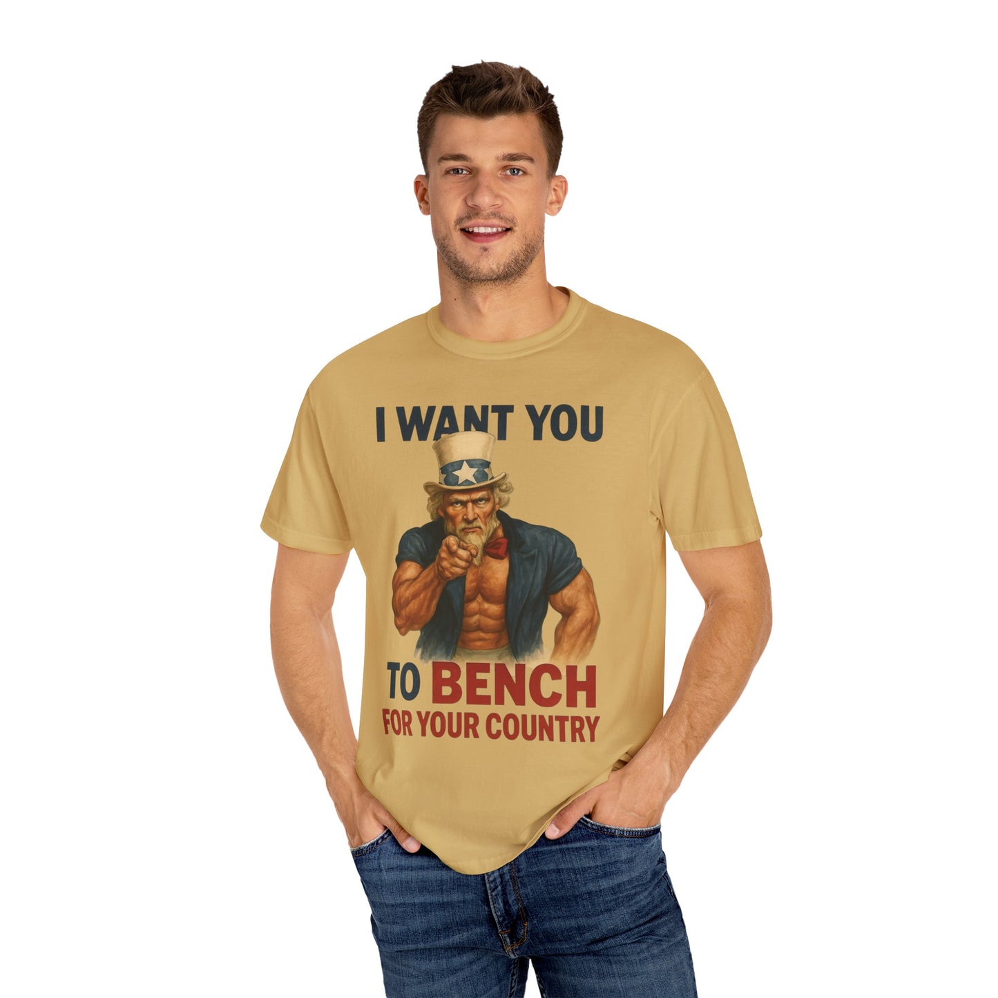 I Want You to Bench For Your Country - Patriotic Lifter Tee