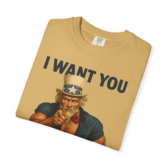 I Want You to Bench For Your Country - Patriotic Lifter Tee