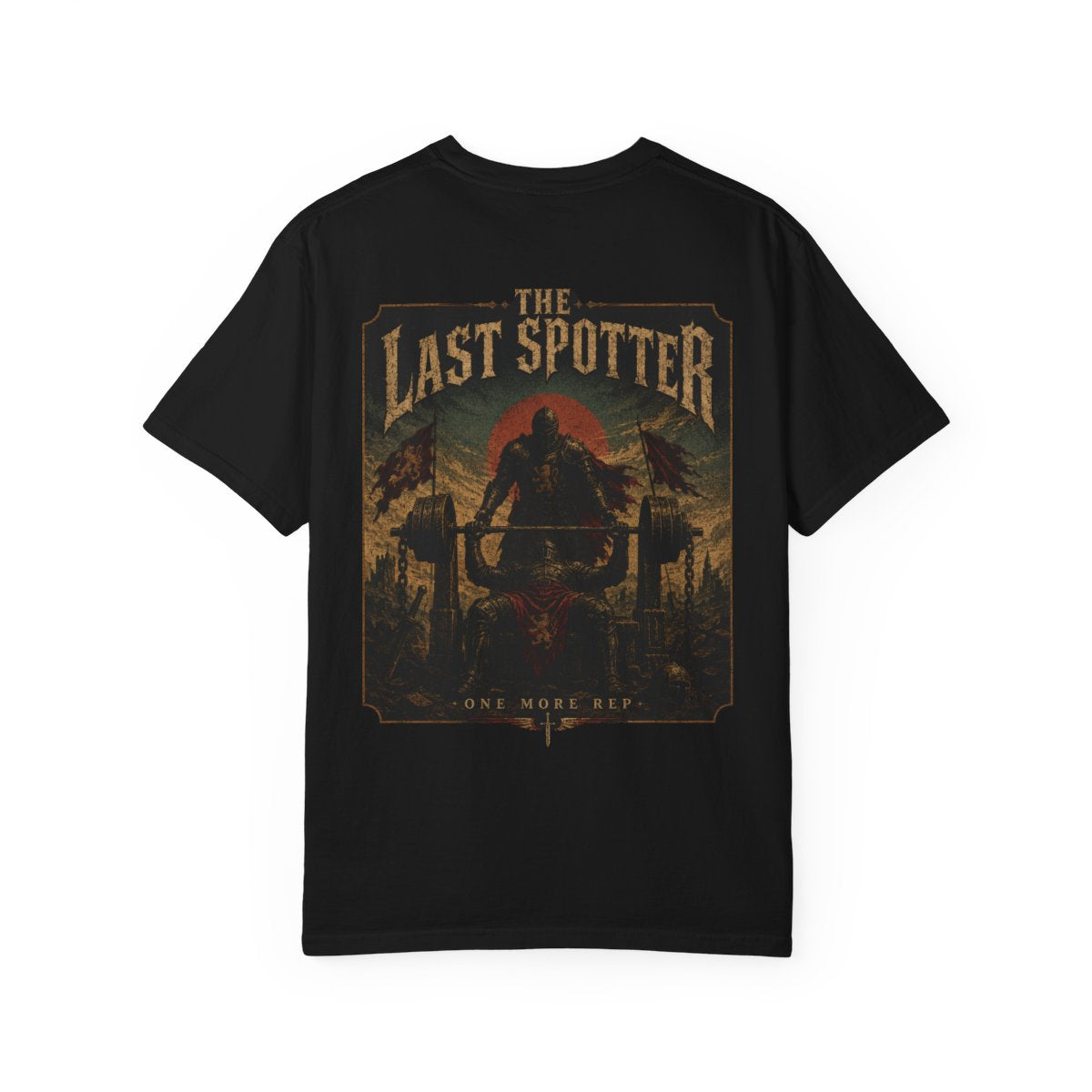 Last Spotter Weightlifting T-Shirt — "One More Rep" Retro Gym Tee